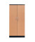 Aktenschrank 100125, Holz/Stahl abschließbar, 5 OH, 92 x 195 x 42 cm, buche/schwarz