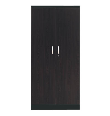 Aktenschrank 100126, Holz/Stahl abschließbar, 5 OH, 92 x 195 x 42 cm, wenge/schwarz