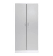 Aktenschrank 100117, abschlie&szlig;bar, 5 OH, lichtgrau/wei&szlig;, 92x195x42cm (BxHxT)