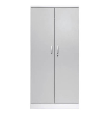 Aktenschrank 100117, abschlie&szlig;bar, 5 OH, lichtgrau/wei&szlig;, 92x195x42cm (BxHxT)