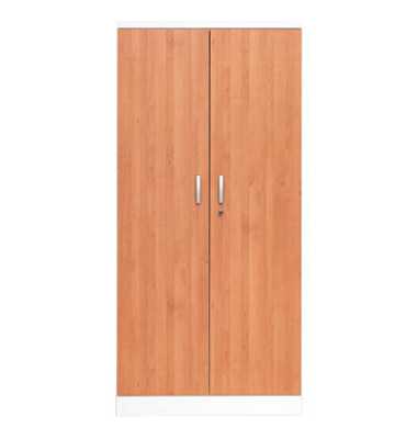 Aktenschrank 100115, Holz/Stahl abschließbar, 5 OH, 92 x 195 x 42 cm, erle/weiß