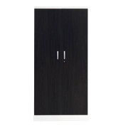 Aktenschrank 100114, Holz/Stahl abschließbar, 5 OH, 92 x 195 x 42 cm, wenge/weiß