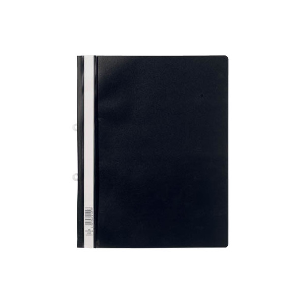25 Stück Durable Schnellhefter Serie 2580 258001, A4+, schwarz, Polyvinylchlorid (PVC), Vorderdeckel transparent 4005546214597 Durable