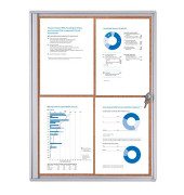 Schaukasten Economy XS Kork SCXSC4XA4, 4xA4 (A2), braun/silber, Kork, pinnbar