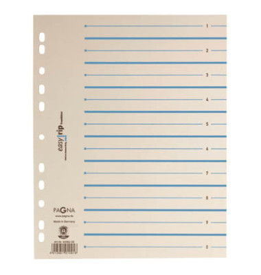 Trennblätter Easy Rip 44063-02 A4 chamois/blau 225g Recyclingkarton