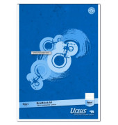 Briefblock 608742010 Style, ohne, Lineatur 21 / liniert, A4, 70g, blau, 50 Blatt