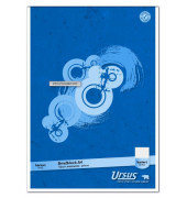 Briefblock 608742020 Style, ohne, Lineatur 22 / kariert, A4, 70g, blau, 50 Blatt