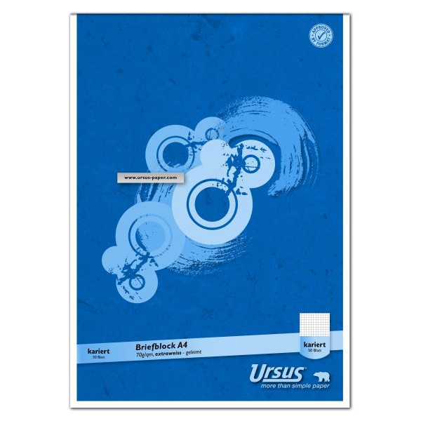 9001939819115 - Briefblock 608742020 Style Lineatur 22   kariert A4 70g blau 50 Blatt 9001939819115 Staufen