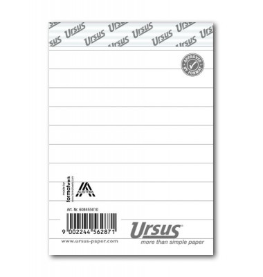 Notizblock 608455010, liniert, A7, 60g, 48 Blatt