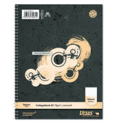 Collegeblock 044335010, Muster, Lineatur 21 / liniert mit Rand innen, A5, 70g, grau, 80 Blatt