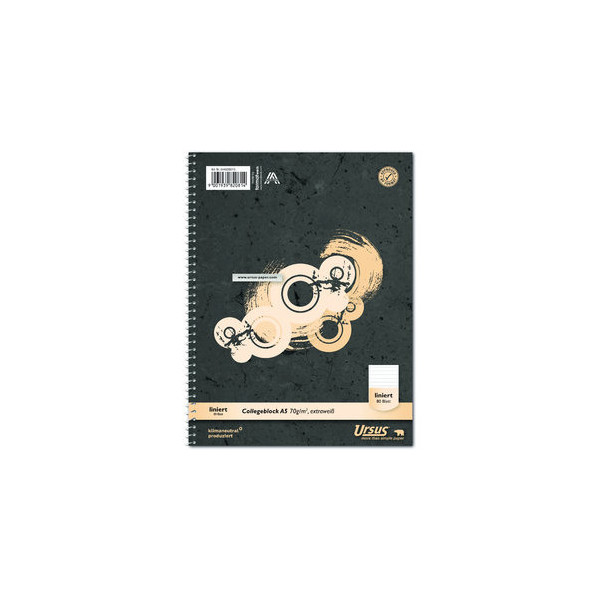 9001939820814 - Collegeblock 044335010 Muster Lineatur 21   liniert mit Rand innen A5 70g grau 80 Blatt 9001939820814 Staufen