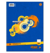 Collegeblock 040480025 Style Work flow, Muster, Lineatur 28 / kariert mit Rand innen/außen, A4, 70g, blau, 80 Blatt