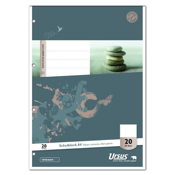 9002244561775 - Schulblock 040450026 Style Lineatur 26   kariert mit weißem Rand A4 70g 50 Blatt 9002244561775 Staufen