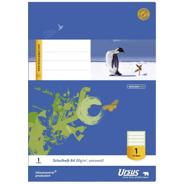 9002244550175 - Schulheft 040416001 Style Lineatur 1   Lineatur 1 A4 80g blau 16 Blatt   32 Seiten 9002244550175 Staufen