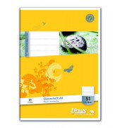 Oktavheft 040632051, Lineatur 51 / Lineatur 51, A6, 80g, gelb, 32 Blatt / 64 Seiten