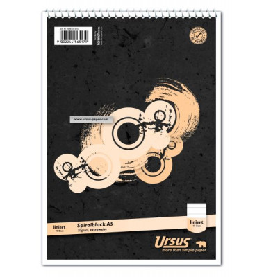 Notizblock 608541010, liniert, A5, 70g, grau, 40 Blatt