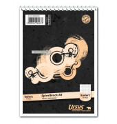 Notizblock 608640020, Muster, kariert, A6, 70g, grau, 40 Blatt