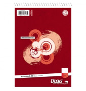 Stenoblock 040539000, liniert, A5, 70g, rot, 40 Blatt
