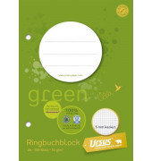 Notizblock 044390020, kariert, A6, 70g, grün, 100 Blatt