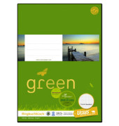 Notizblock 044380 20, kariert, A4, 70g, gr&uuml;n, 100 Blatt