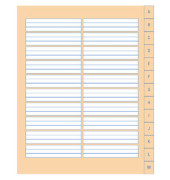 Wörterheft W.3 Quart liniert mit Register weiß 40 Blatt