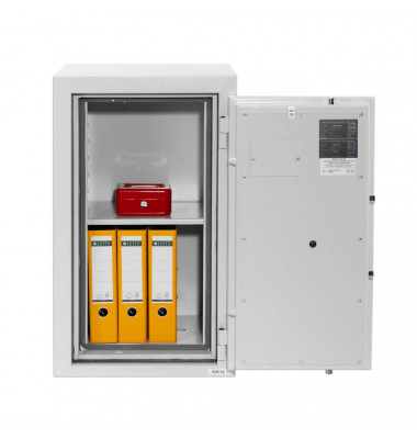 Tresor 40704 Karlsruhe III 68 l 110kg grau mit Doppelbartschloss Stahl
