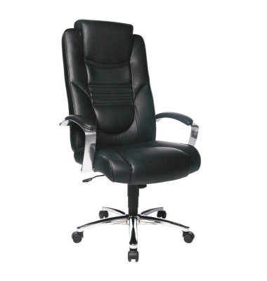 Chefsessel Soft Lux Kunstleder mit Armlehnen schwarz