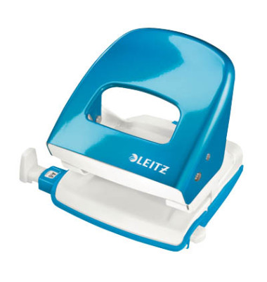 B&uuml;rolocher New NeXXT WOW 5008-20-36, blau metallic, bis 3mm 30 Blatt, mit Anschlagschiene