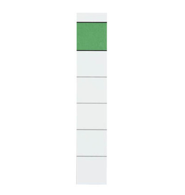 Rückenschilder 39 x 192 mm weiß grüner Balken 10 Stück