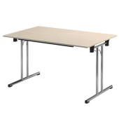 Klapptisch ohne TPCH147E, 74cm (H), 140x70cm (BxT), rechteckig, ahorn / chrom