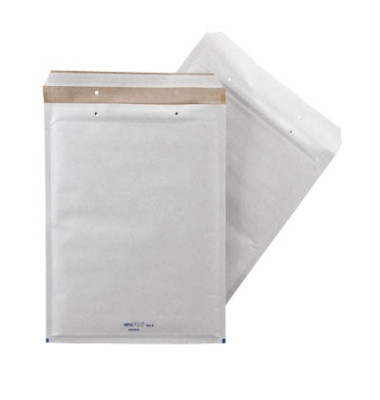 Luftpolstertaschen No. 8, 2FVAF000228, innen 260x355mm, haftklebend + Lochung für Klammer, grauweiß