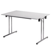 Klapptisch ohne TPCH147G, 74cm (H), 140x70cm (BxT), rechteckig, grau / chrom