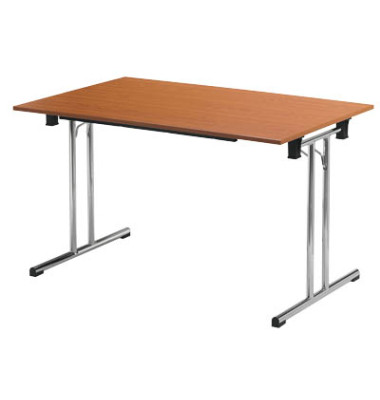 Klapptisch ohne TPCH147M, 74cm (H), 140x70cm (BxT), rechteckig, kirsche / chrom
