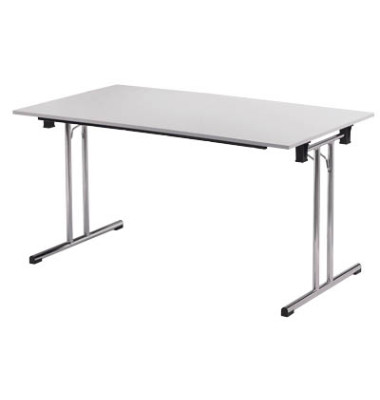 Klapptisch ohne TPCH167G, 74cm (H), 160x70cm (BxT), rechteckig, grau / chrom