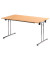 Klapptisch ohne TPCH167H, 74cm (H), 160x70cm (BxT), rechteckig, buche / chrom