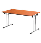 Klapptisch ohne TPCH167M, 74cm (H), 160x70cm (BxT), rechteckig, kirsche / chrom