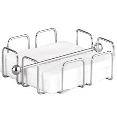 Serviettenspender WIRE 11763, silber, 19x6,5x19cm