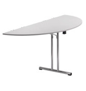 Anbautisch TPCHDR140G klappbar grau halbrund 140x70 cm (BxT)