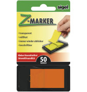Haftmarker HN483, 25x45mm, orange, ohne, rechteckig (nicht quadratisch)