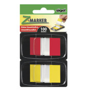 Haftmarker HN496, Z-Marker, 25x43mm, 2-farbig sortiert, ohne, Z-Notes, rechteckig