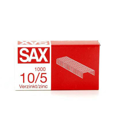 Heftklammern 10/5, 1-105-00, Stahldraht verzinkt, Heftleistung 20 Blatt max.