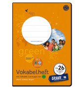 Vokabelheft 07054011 OE Recycling, Lineatur 53 / Lineatur 26, A5, 80g, gelb, 40 Blatt / 80 Seiten