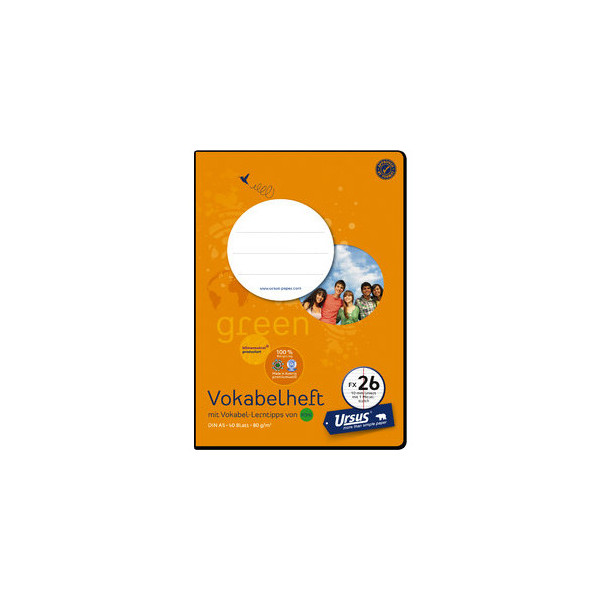 9002244021576 - Vokabelheft 07054011 OE Recycling Lineatur 53 Lineatur 26 A5 80g gelb 40 Blatt 80 Seiten 9002244021576 Ursus 9002244021576 - Vokabelheft 07054011 OE Recycling Lineatur 53 Lineatur 26 A5 80g gelb 40 Blatt 80 Seiten 9002244021576 Ursus