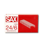Heftklammern 24/6, 1-246-00, Stahldraht verzinkt, Heftleistung 25 Blatt max.