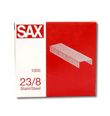 Heftklammern 23/8, 1-208-03, Stahldraht verzinkt, Heftleistung 40 Blatt max.