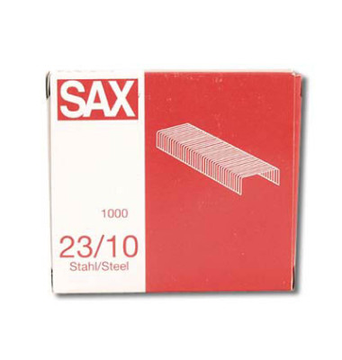 Heftklammern 23/10, 1-201-03, Stahldraht verzinkt, Heftleistung 70 Blatt max.