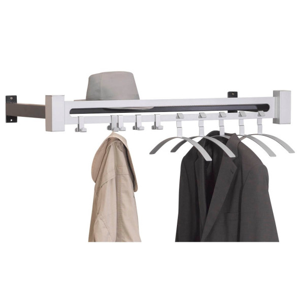 4044917417939 - Wandgarderobe Montana  6551 Metall ohne Haken mit Hutablage silber 1 Stück 4044917417939 Kerkmann
