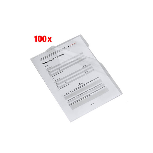 9003262120074 - Sichthüllen 204800 A4 klar genarbt oben & rechts offen 011mm 9003262120074 100 Stück