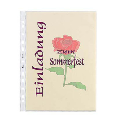 Prospekthüllen 207360 Standard, A4 glasklar glatt, oben offen, 0,055mm