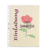 Prospekth&uuml;llen 206800WS, A4 glasklar glatt, oben offen, 0,1mm